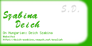 szabina deich business card